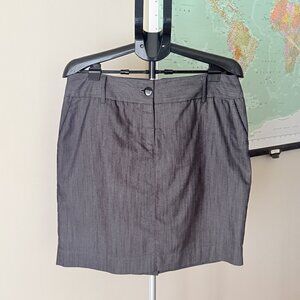 WILLI SMITH Gray Front Zipper/Button A-Line Skirt w/Side & Back Pockets Size 14
